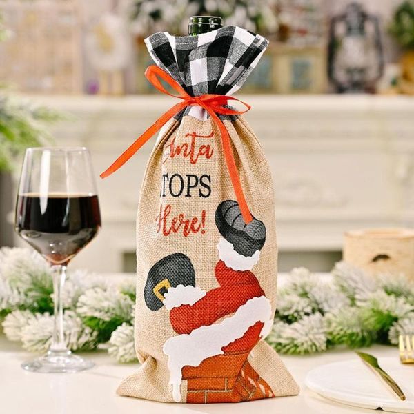 

christmas decorations decoration lattice wine bottle bag champagne table navidad