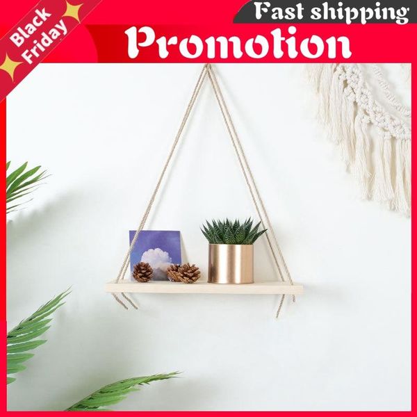 

other home decor wall decorative shelf household wood swing hanging rope indoor mounted floating shelves plant flower pot outdoor decoration