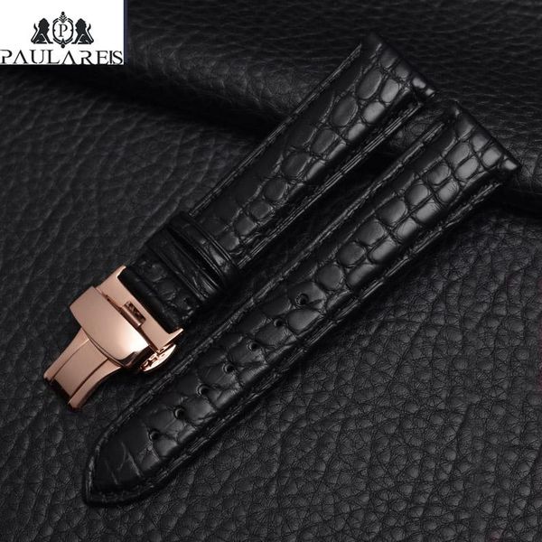 

watch bands 1pc 20mm rose gold silver black brown genuine leather strap