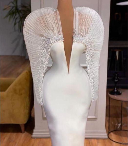 

women dress yousef aljasmi evening dress white mermaid long dress pearls long sleeve labourjoisie kim kardashian kylie jenner, Black;pink
