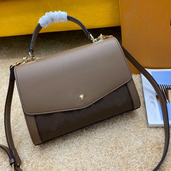 

handbag women luxurys designers bags 2021 crossbody bag purse canvas leather patchwork fashion letter golden hardware detchable adjustable s
