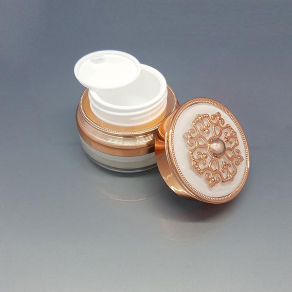 

storage bottles & jars 50pcs 30g cosmetic jar acrylic,white/gold eye cream container