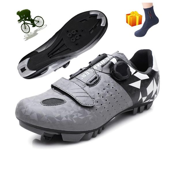 

bicycle sneakers men outdoor sport sapatilha ciclismo racing road bike sneaker professional self-locking cleat mtb cycling shoes footwear, Black