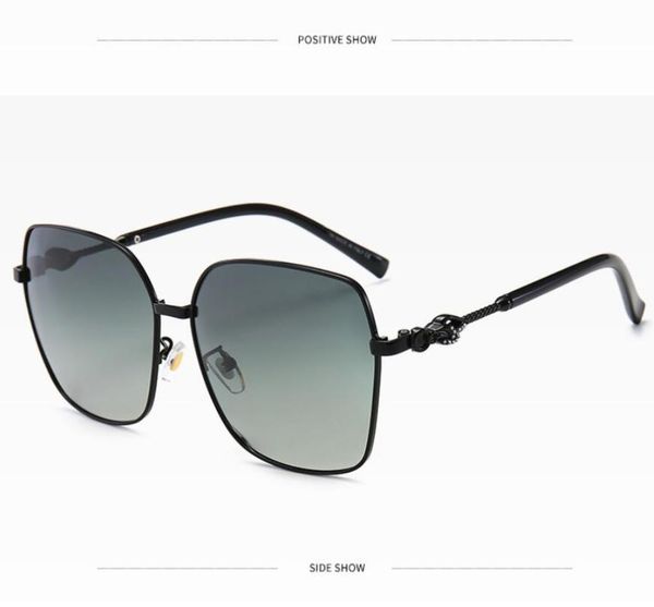 

sunglasses brand square cat eye big frame sun glass fashion designer polarizer uv400, White;black