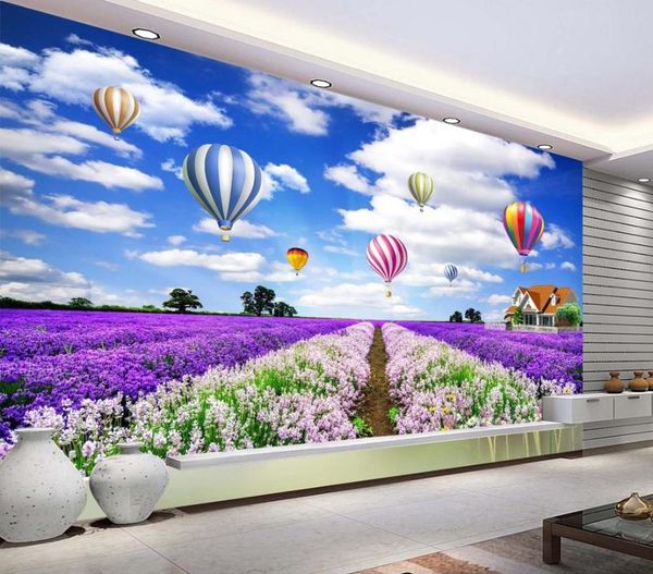 

wallpapers american country tv background wall covering living room bedroom landscape 3d stereo large mural custom lavender wallpaper