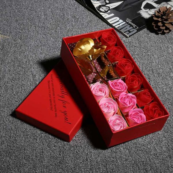 

gold foil rose soap flower valentine's day party creative activity gift favor