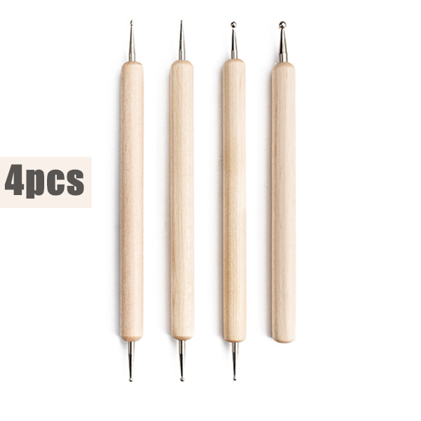 

3pcs/4pcs/5pcs 2 in 1 double ends wooden dotting pen rhinestones gems picking crystal nail art tools kits