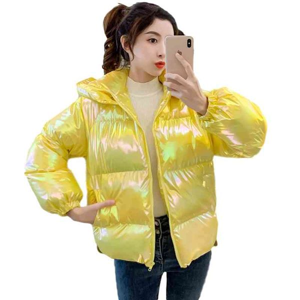 

women's jackets winter short glossy down jacket women parkas fashion korean thick warm bread service cotton-padded coat female out, Black;brown