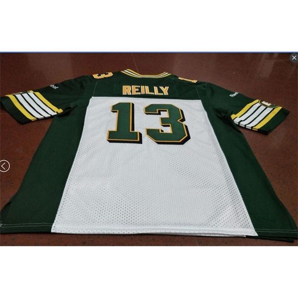 Benutzerdefinierte 009 Jugend Frauen Vintage Edmonton Eskimos #13 Mike Reilly Fußballtrikot Größe S-5XL oder benutzerdefiniertes Trikot mit beliebigem Namen oder Nummer