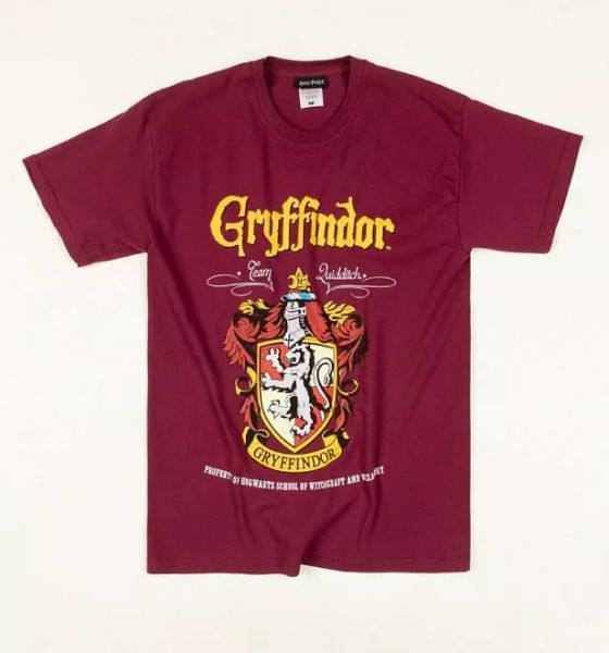 

official burgundy harry potter gryffindor crest t-shirt, White;black