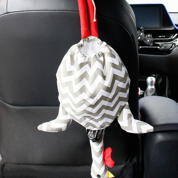 

storage bags canvas living room wall garbage bag rack cartoon chicken cute funny family car sorting