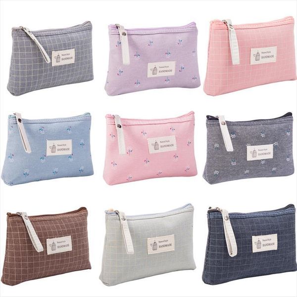 

cosmetic women flower printing bags canvas travel function zipper toiletry beauty wash storage organizer girl makeup pouch