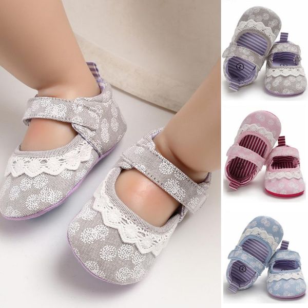 Erste Wanderer 2021 Herbst Kleinkind Reborn Infant Baby Mädchen Weichen Boden Sohle Stickerei Spitze Schuhe Einzigen Sapato Infantil Kinder