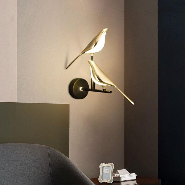 

wall lamp nordic led bird lamps bedroom decor lights indoor modern lighting for home stairs bedside light fixtures