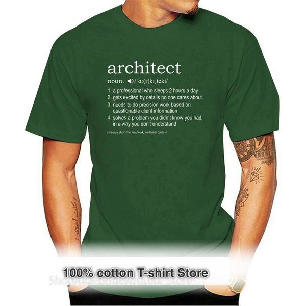 

men's t-shirts 2021 cotton tee shirts for men architect definition t-shirt - funny tshirt architects, White;black