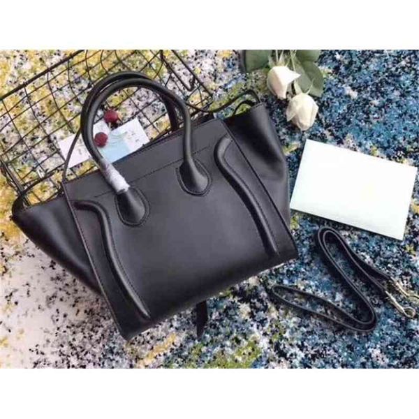 

classic ladies trapeze casual tote real cowhide leather shoulder bat with wrist purse bag boston handbag