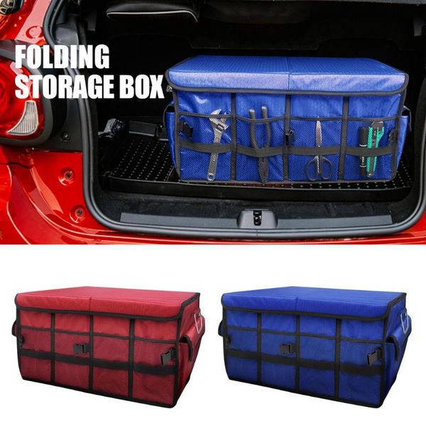 

car organizer trunk storage bag collapsible folding durable box backseat accessories