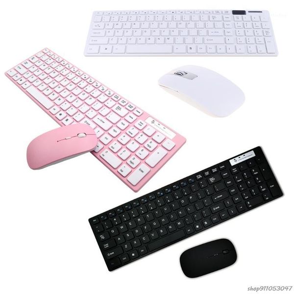 

universal silent ultra-thin 2.4g wireless keyboard and mouse set for lappc computer f19 21 drop1