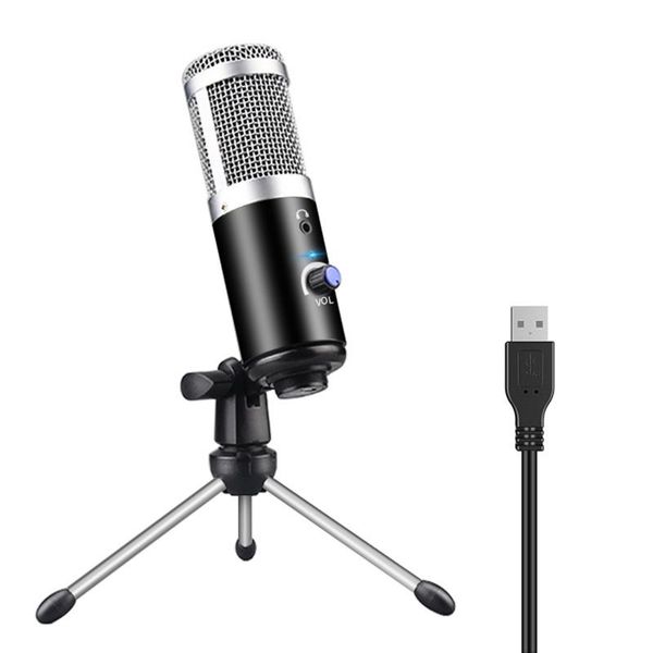 

cardioid polar pattern condenser recording microphone with 3.5mm earphone jack for podcasting video chat streaming broadcast microphones