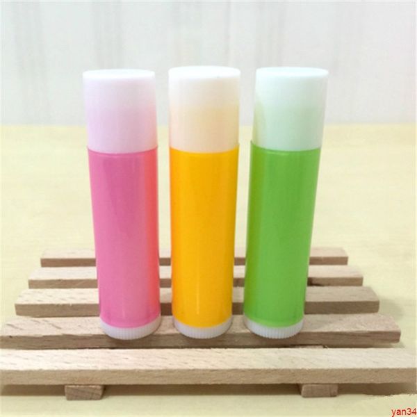 5ml plástico batom tubo rosa verde amarelo vazio diy lip titular de óleo garrafa batalrom creme recipientes frete grátis qtys