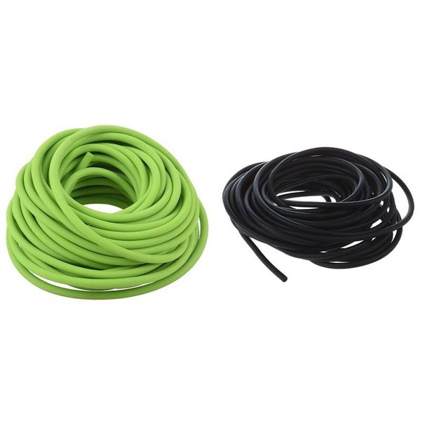 Fasce di resistenza Pezzi Tubi Esercizio Elastico Catapulta Dub Imbracature Elastiche 10M Nero Verde