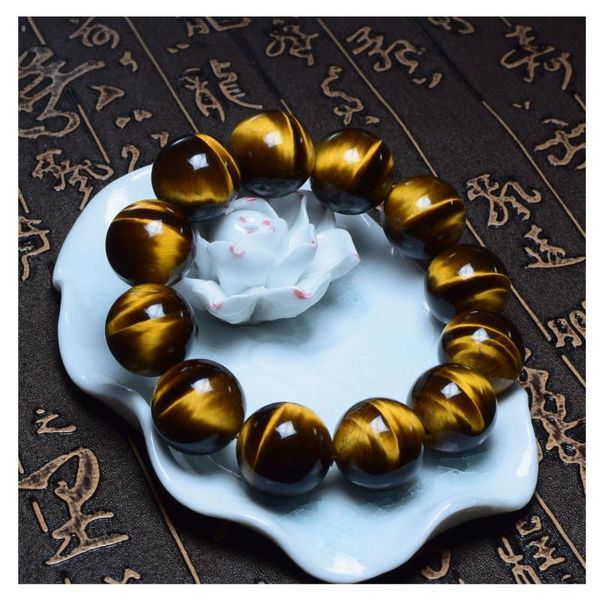 

other bracelets natural 7a collection tiger eye bracelet rosary beads add certificate stone jade jewelry, Golden;silver