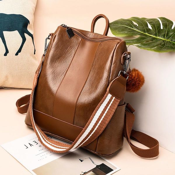 

outdoor bags vintage female backpack girls schoolbag leather backpacks bag shoulder