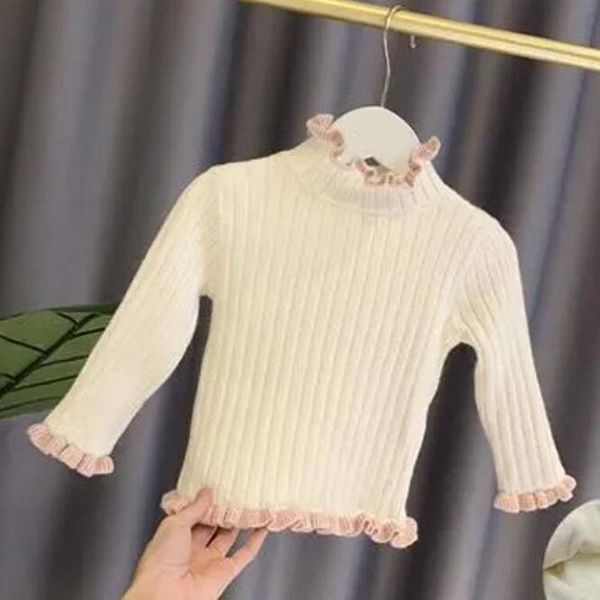 

pullover baby sweaters winter thick warm toddler clothes girls knitted sweater long sleeve kids turtleneck, Blue