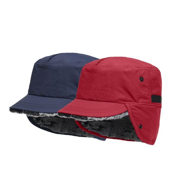 

outdoor hats winter windproof and warm ear protection flat cap caps mountaineering riding water splashing father hat, Black;white