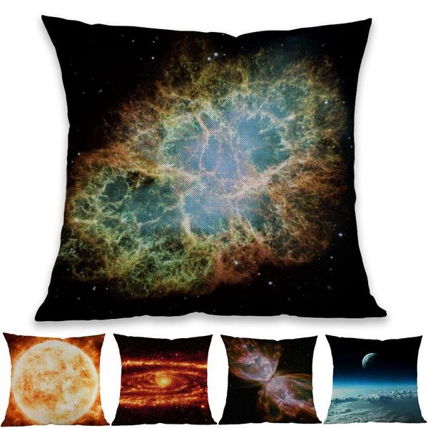Yastık/Dekoratif Yastık Güzel Uzay Görünümü Nebula Bulutları Milky Way Toprak Güneş Atma Kılıfı Ev Astronomer Odası Dekorasyon Odası Dekoratif Yastık Co
