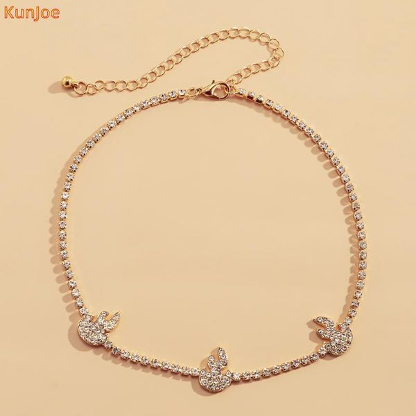 

chains kunjoe fashion short choker necklace clavicle chain charm women girls vintage cute fine jewelry accessories wholesale, Silver