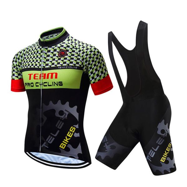 

racing sets summer short sleeve lycra cycling jersey set men 2021 bicycle clothing bib gel pants bike clothes male suit mtb kit dress wear, Black;blue