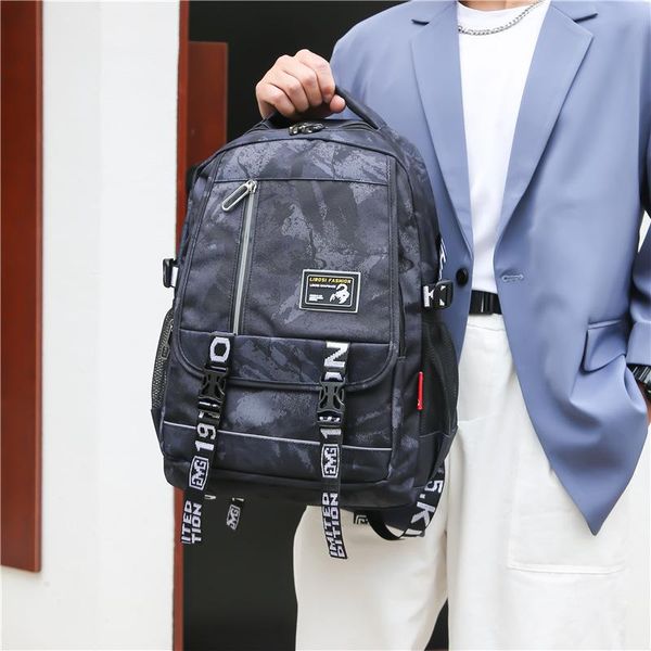 

backpack outdoor large capacity nylon water repellent casual student schoolbag trend camouflage