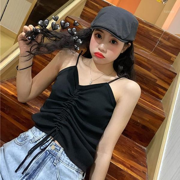 

large size, careful to wear drawstring sweater outside the machine camisoles & tanks, Black;white