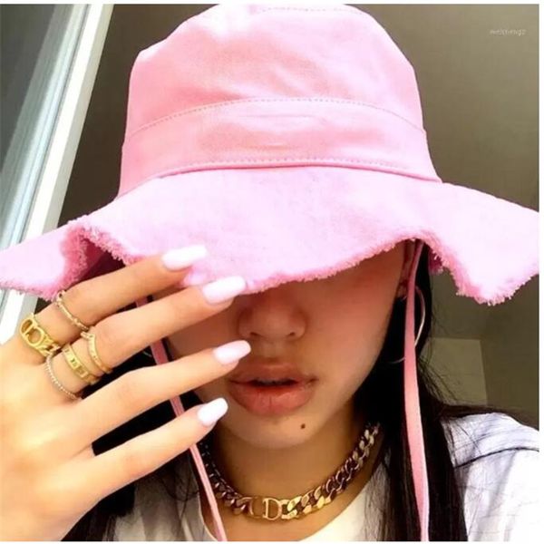 

woman summer le bob artichaut bucket hat wide brim hats1, Blue;gray