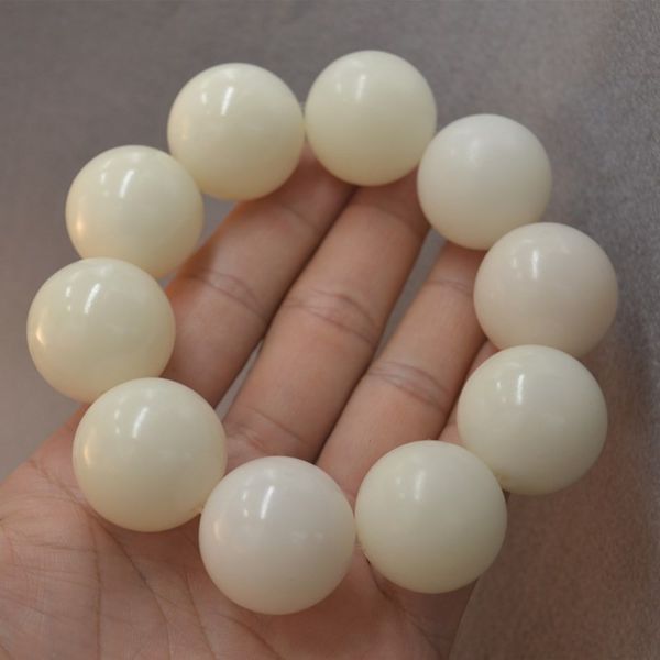 

year craft 18 / 20 24 25 men's round bead bodhi root bracelet with white, Black