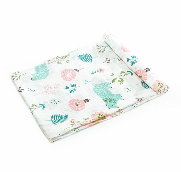 O mais recente cobertura de cobertura de 120x110cm, wrapper de gaze bebê, colcha e swaddling fibra de bambu, muitos estilos para escolher, personalização de suporte