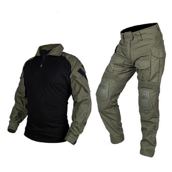 

tactical helmets g3 frog suit camouflage cs special forces field battle outdoor training long sleeve t-shirt + trousers