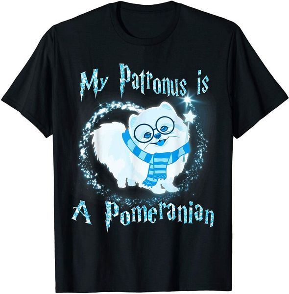 

my patronus is a pomeranian dog lovers t-shirt size s-5xl, White;black