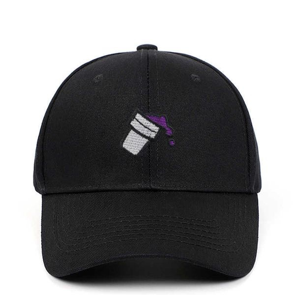 

foreign ice cream hat embroidered cotton baseball cap fashion autumn and winter, Blue;gray
