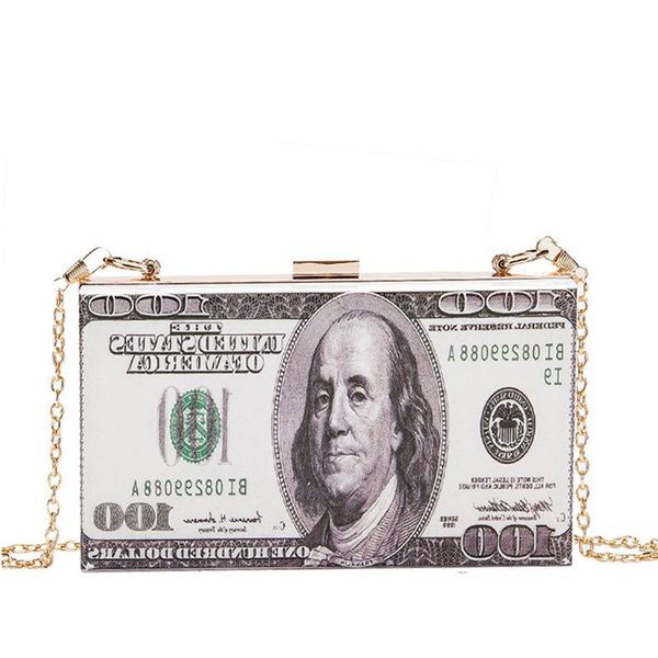 

american bag new holding fashion 2020 and trend style dollar acrylic european one-shoulder messenger summer chain qdppf