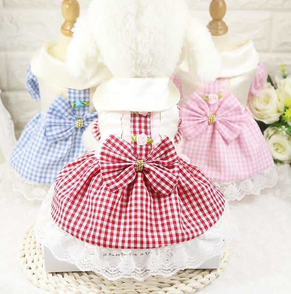 

dog apparel spring/autumn pet cat clothes garments skirts 100% cotton