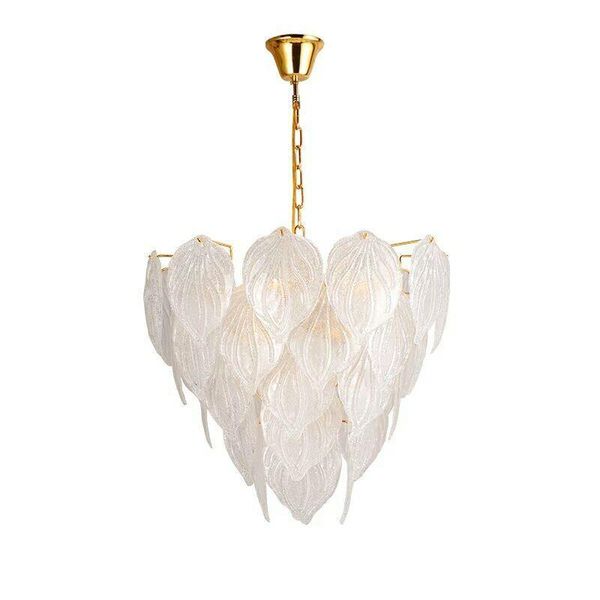 

pendant lamps modern glass leaf led lights gold metal nordic living room lamp bedroom kitchen hanging home decor