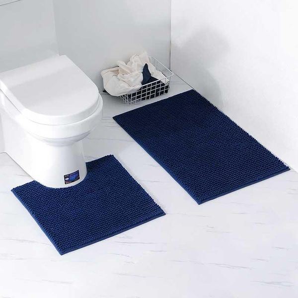 

bath mats chenille rug set includes 50x50cm absorbent carpet bathroom premium toilet and 50x80cm microfiber soft shaggy non slip rugs