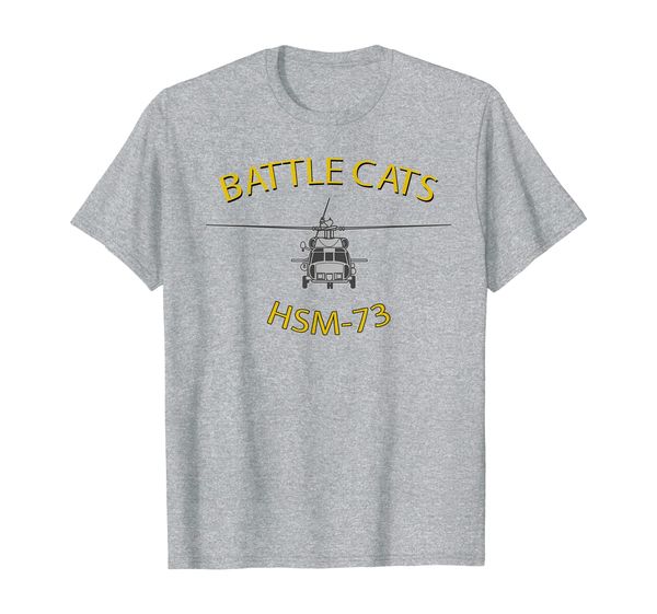 

hsm-73 "battle cats" helicopter squadron mh-60 sea hawk tee, White;black