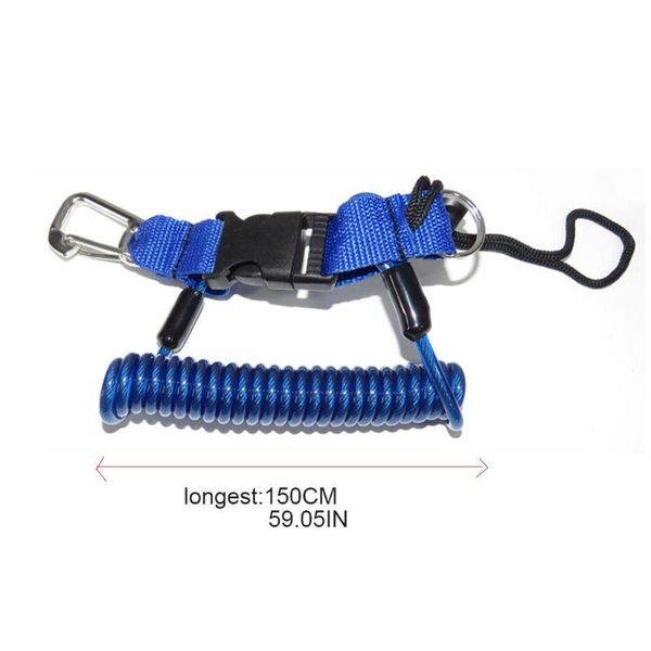 

underwater diving scuba snappy coil camera light torch lanyard clip buckle strap drop pool & accessories