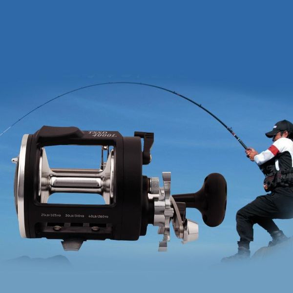 

fishing reels saltwater 3+1 bb sea baitcasting reel trolling boat drum black