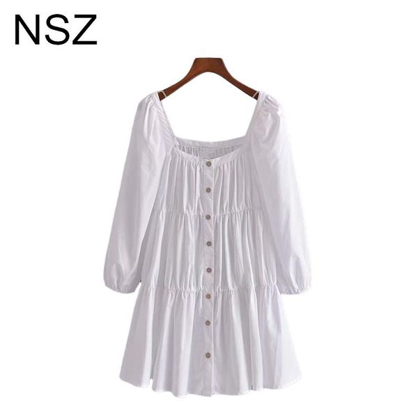 

women buttons loose cotton white shirt dress lantern sleeve casual short mini vestidos mujer dresses, Black;gray