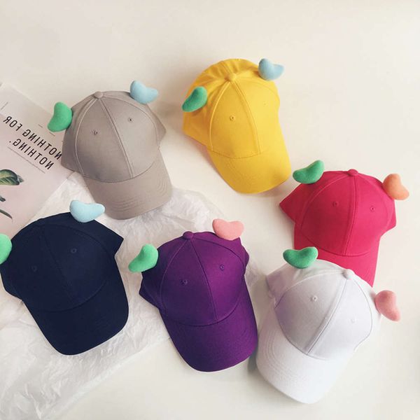 

children's spring girl love boy baby cap summer korean fashion sun hat, Yellow