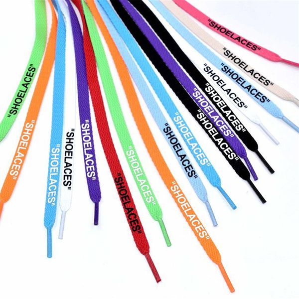 

new colorful shoelace lace letter font 8mm double sides printed "shoelaces" black white laces signed off flat shoes lacet joint sh, White;pink